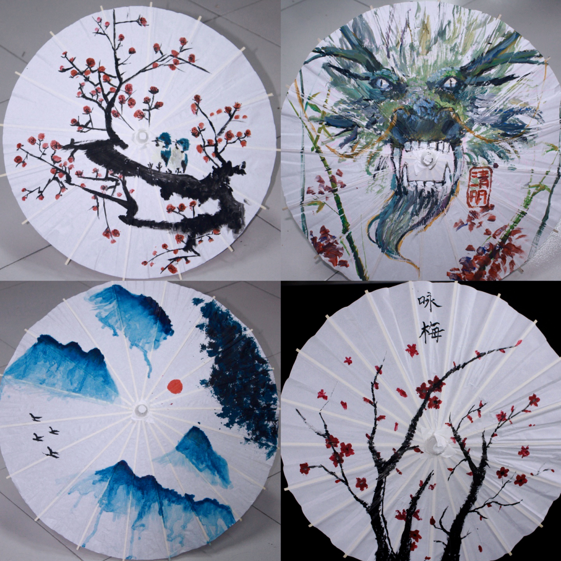 电子技术与工程学院开展“文化传承,拾忆非遗”油纸伞绘画活动